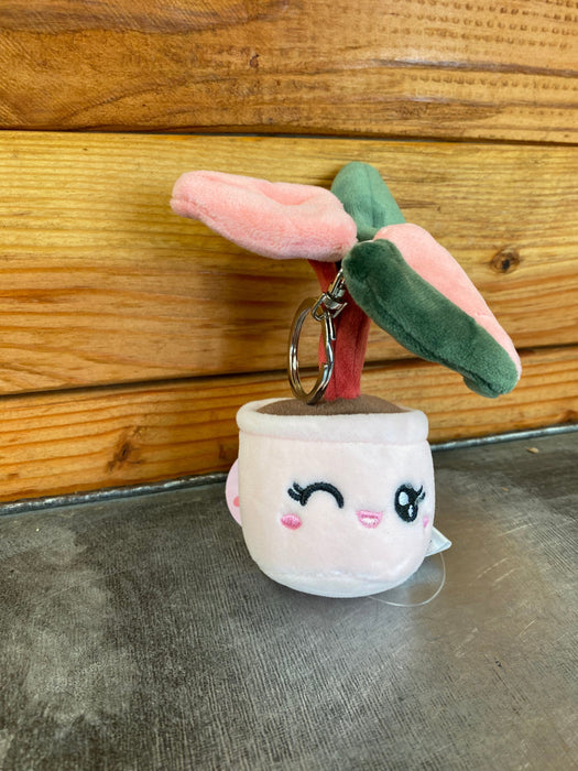 The Plant Farm® Philodendron Pink Princess Plush Keychain