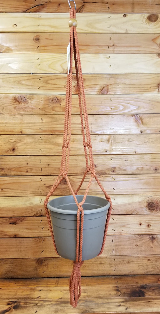 The Plant Farm® Plant Accessories Macrame Hanging Pot - Sunset Orange