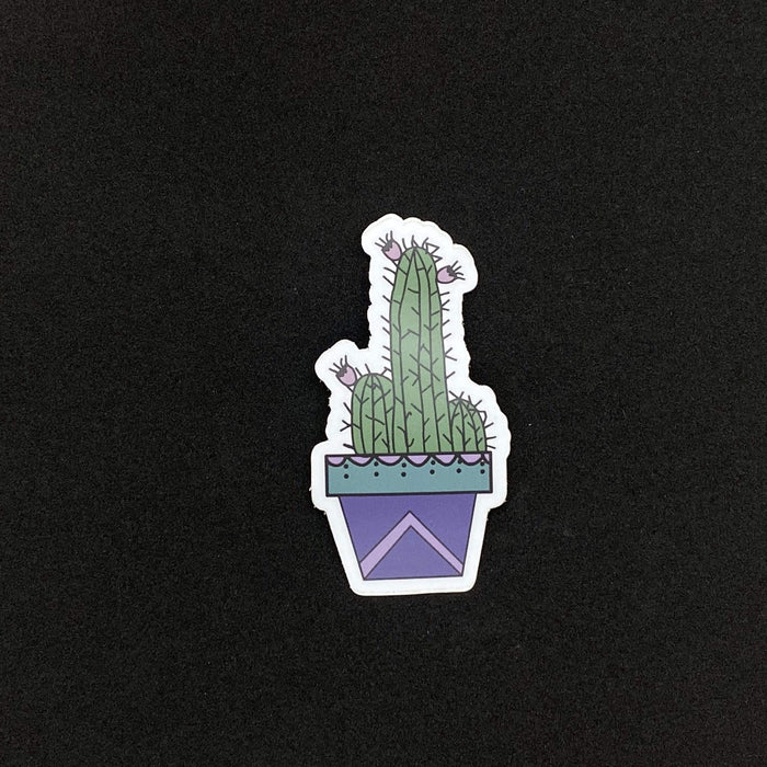 The Plant Farm Fun Stuff 1.55" x 3" Cactus in V pot Sticker