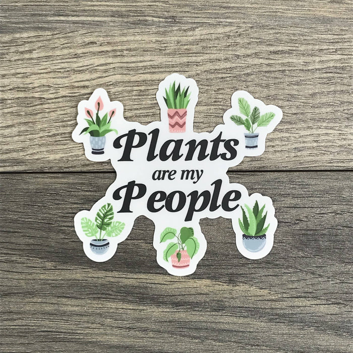 The Plant Farm Fun Stuff 4" x 3.87" Plants Are My People Sticker