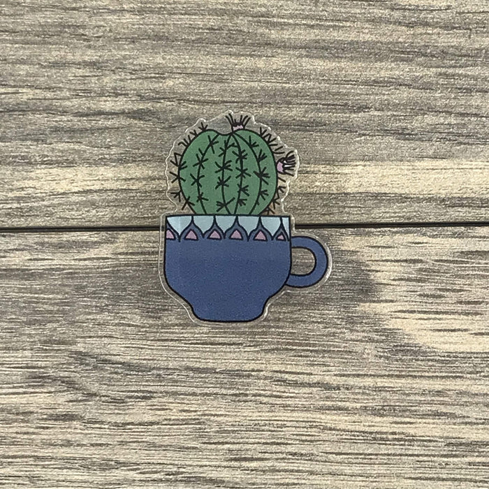 The Plant Farm Fun Stuff Cactus in Teapot Pin