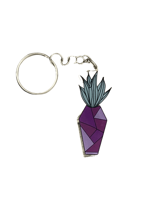 The Plant Farm Stickers and Keychains Agave in Tall Pot Keychain