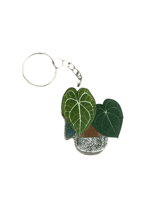 The Plant Farm Stickers and Keychains Anthurium Clarinervium Keychain
