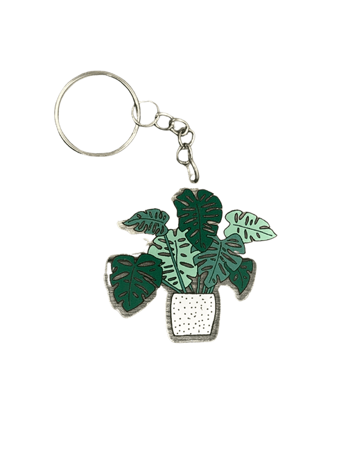 The Plant Farm Stickers and Keychains Monstera Keychain