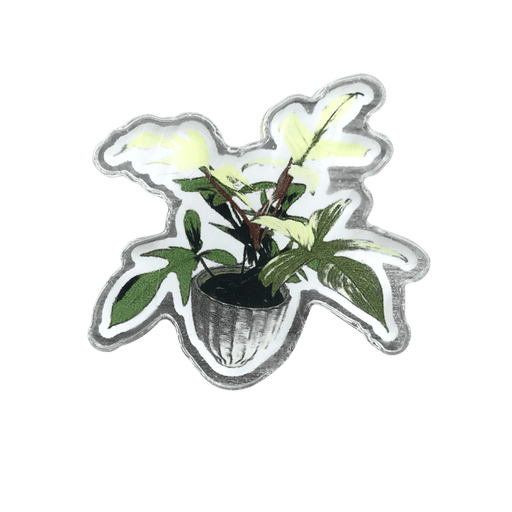 The Plant Farm Stickers and Keychains Philodendron Florida Ghost Pin